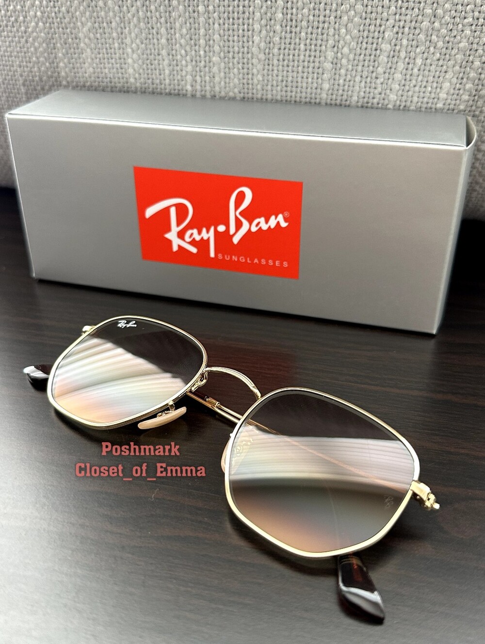 RayBan Hexagonal Gradient Brown RB3548 NEW Men Women